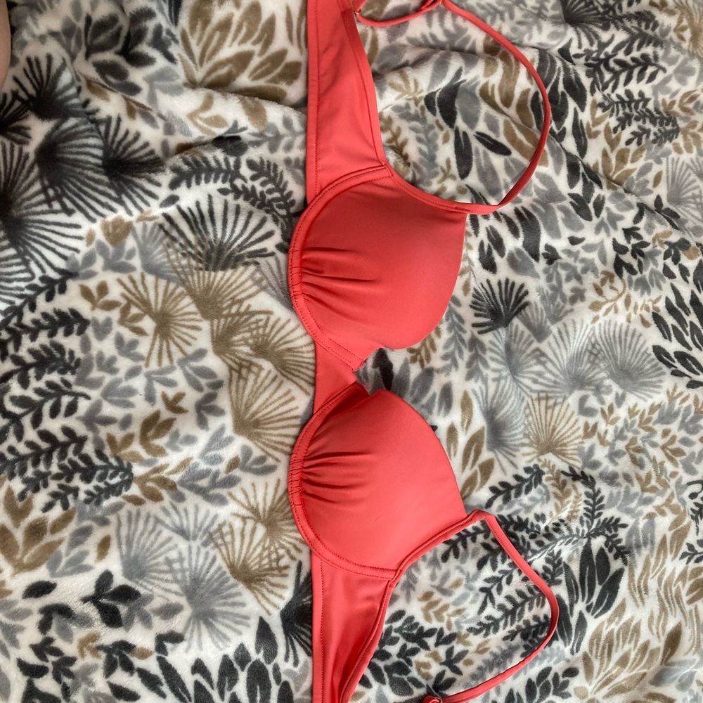 Coral bikini top